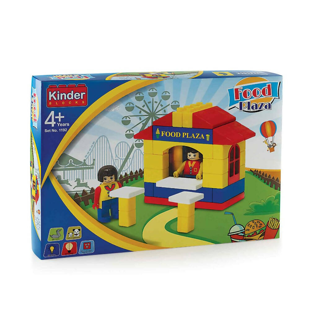 Peacock Learning & Educational Building Interlocking Blocks Set For Kids - Food Plaza