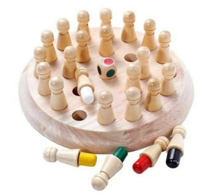 Kraftsman Wooden Memory Chess Game for Kids | Color Memory Chess Game | Educational Toy