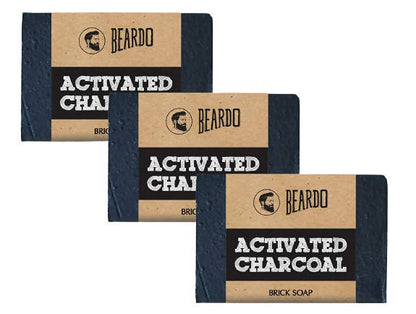 Beardo Activated Charcoal Brick Soap