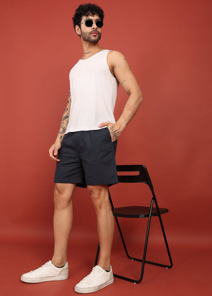 Fabmade Midnight Black Tailored Shorts