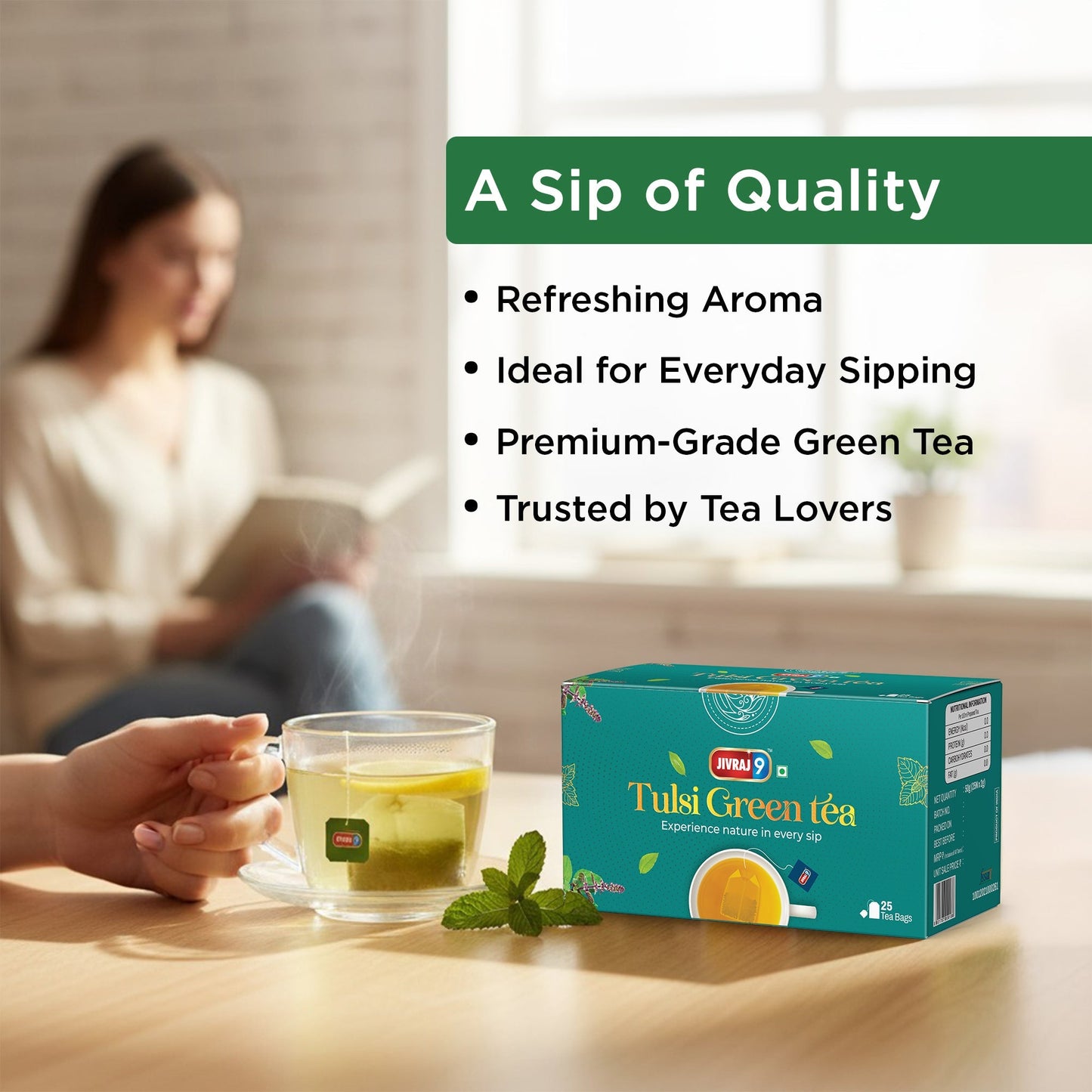 jivraj9 Tea Tulsi Green Tea
