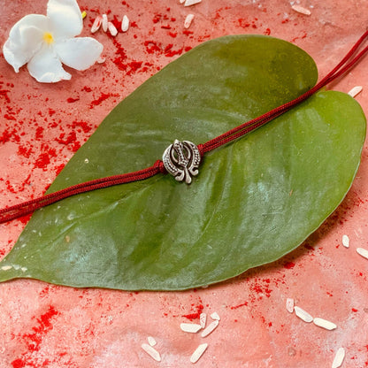 trueBrowns 925 Sterling Silver Khanda Thread Rakhi