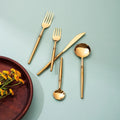 Nestroots Ringed Elegance Set of 5 Cutlery with Stylish Handles