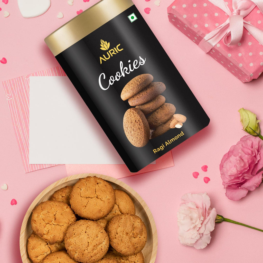 Auric Ashwagandha Cocoa with Ragi Almond Cookies Combo
