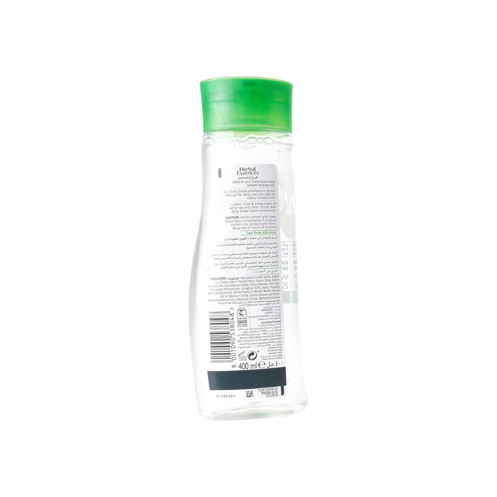 Herbal Essences Daily Detox Shine White Tea and Mint Shampoo - 400 ml