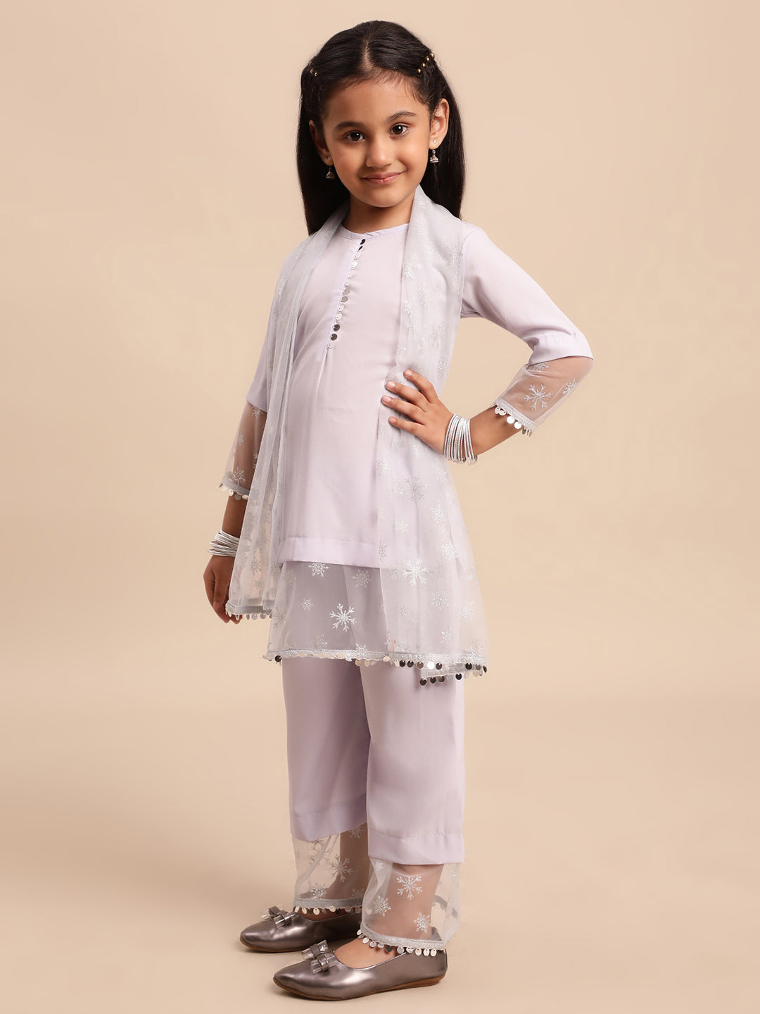 Ahalyaa Blue Crepe Straight Kurta Sets