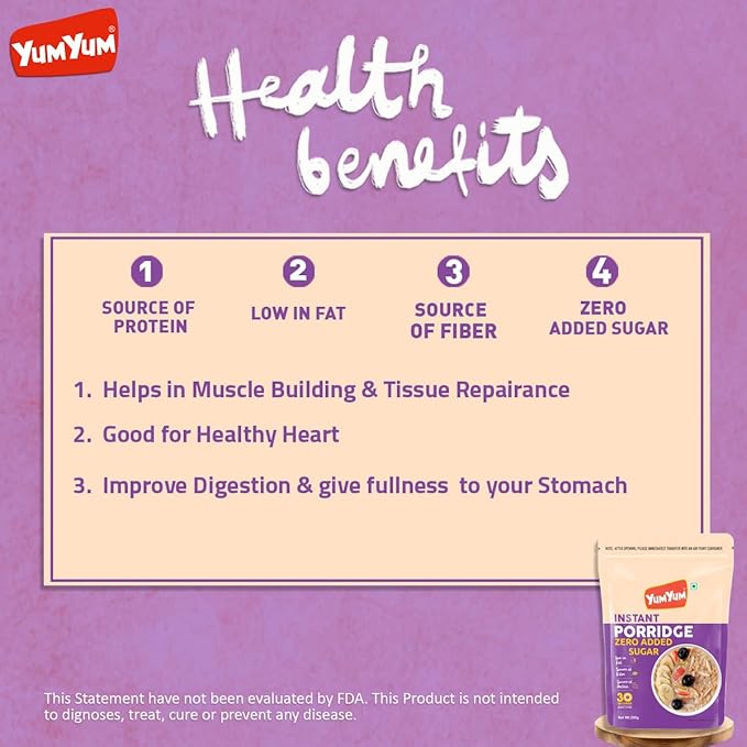 Yum Yum Instant Zero Added Sugar Porridge Pouch