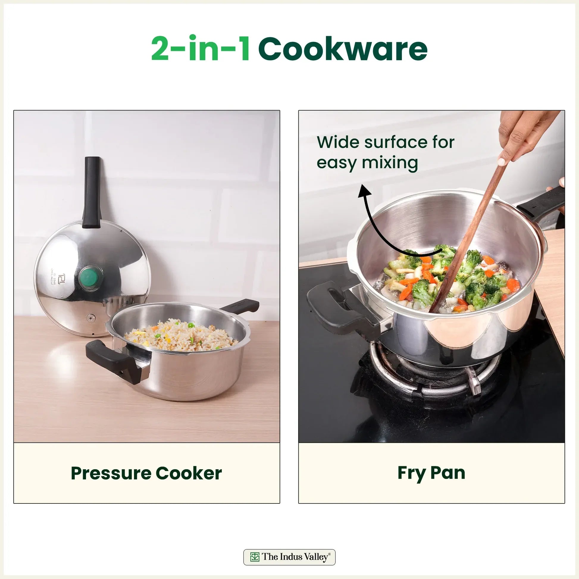 The Indus Valley Premium Stainless Steel Outer Lid Pressure Pan