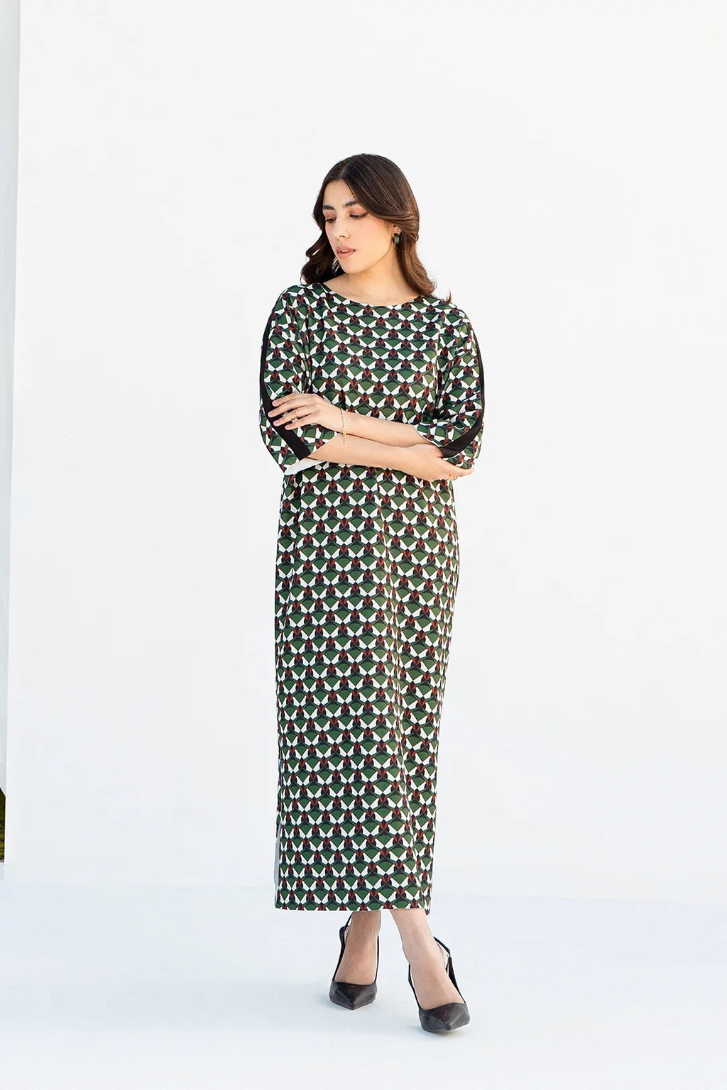 Korean BSY Occasion Wear Long Kaftan For Women's