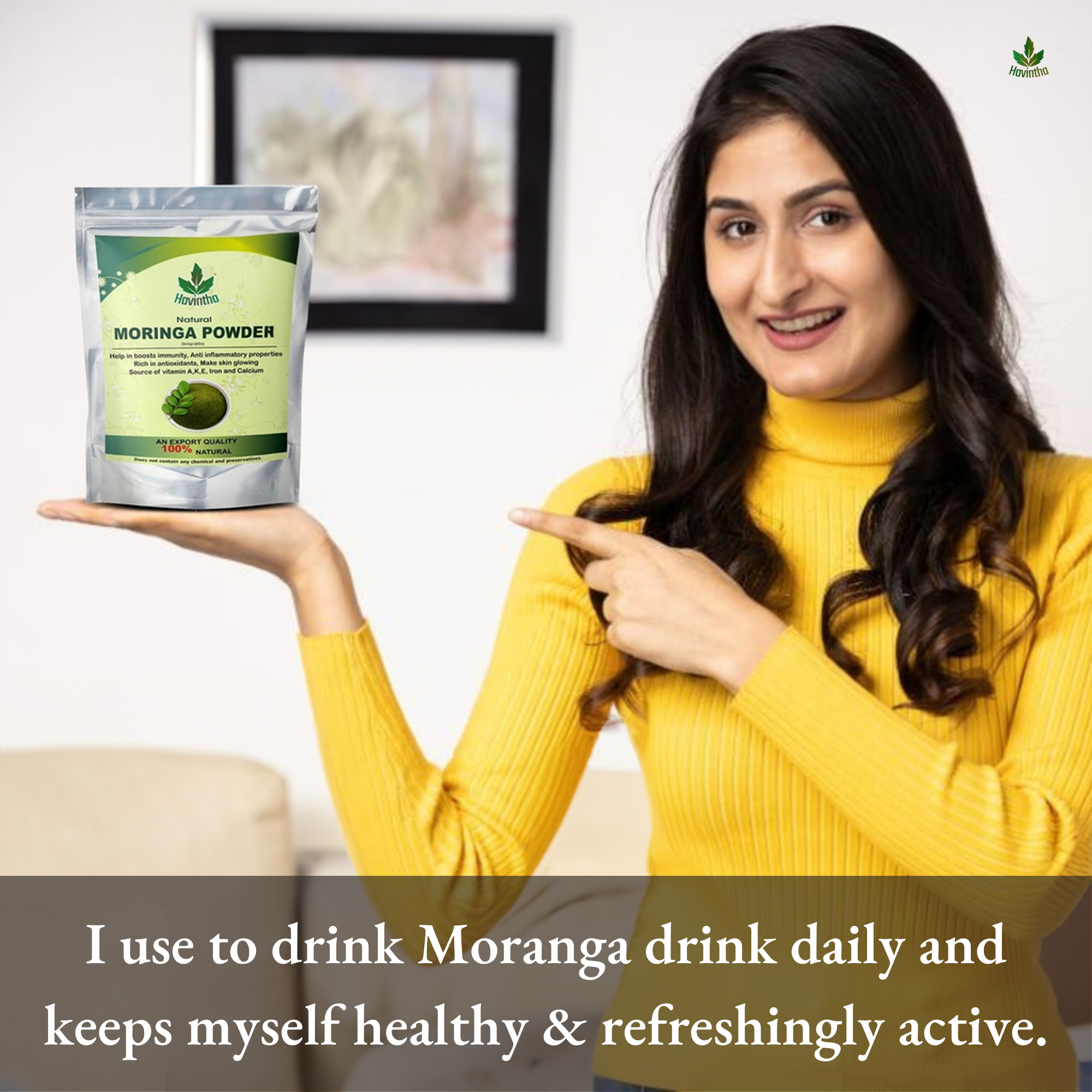 Havintha Natural Moringa Powder - 100 gms