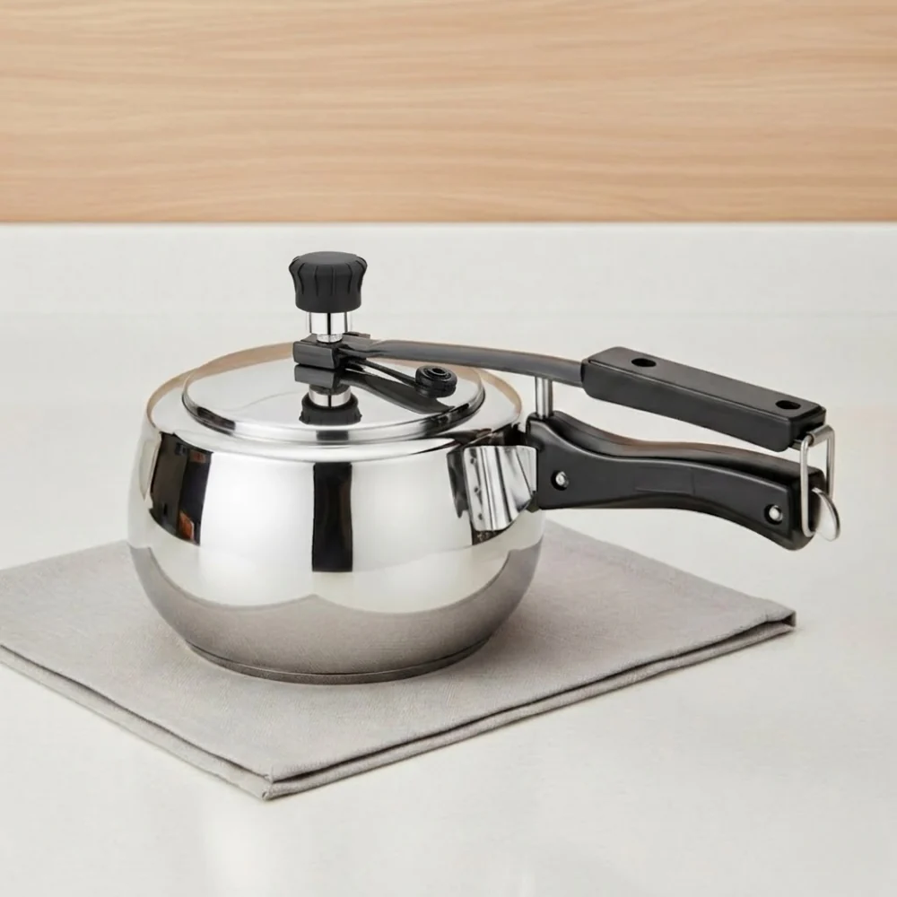 Vinod Doniv Stainless Steel Sandwich Bottom Pressure Cooker Inner Lid 2L Amaze Series Induction Friendly