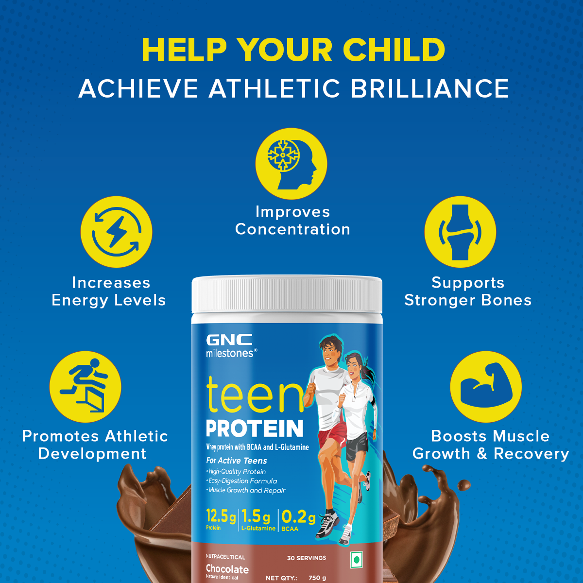 GNC Milestones Teen Protein - 750 gms