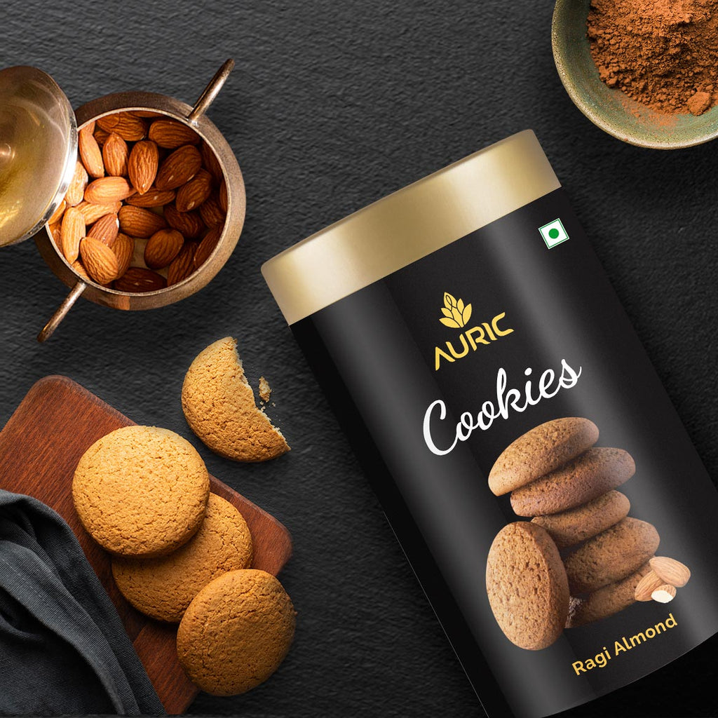 Auric Ragi Almond Cookies