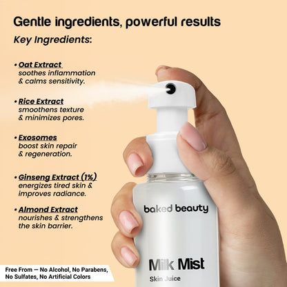 Baked Beauty Milk Mist Skin Juice - Milky Moisturising Toner