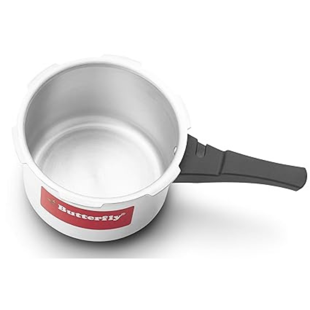 Butterfly Cordial 3 Litres Pressure Cooker | Outer Lid | Food Grade Virgin Aluminium | Induction & Gas Stove Compatible