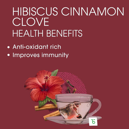Teabox Organic Hibiscus Cinnamon Clove Green Tea Loose Leaves - 100 gm
