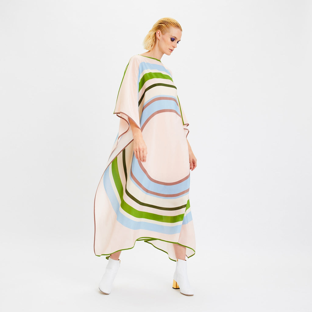 Printed Caftan For Women's Silk Crepe Kaftan