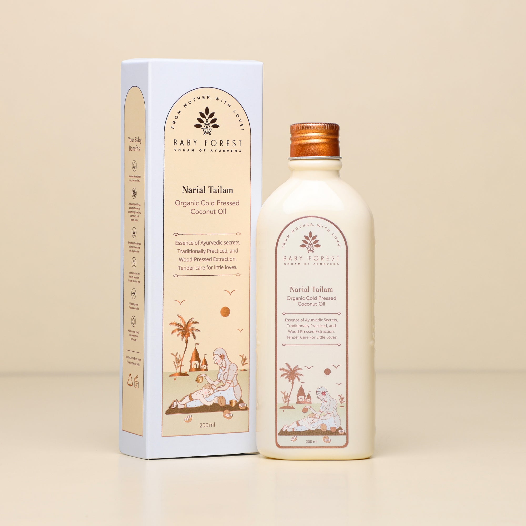 Baby Forest Narial Tailam Organic Cold Pressed Coconut Oil - 200 ml