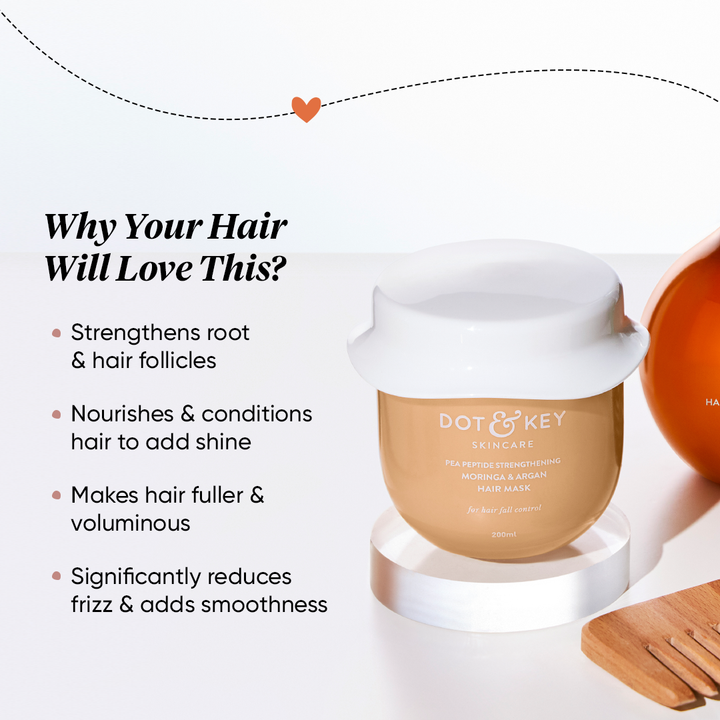 Dot & Key Pea Peptide Strengthening Moringa & Argan Hair Mask - 200 ML