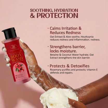 Velleja Exfoliating Body Wash with Salicylic Acid for Body Acne & Rough Bumpy Skin | Reduce Strawberry Legs