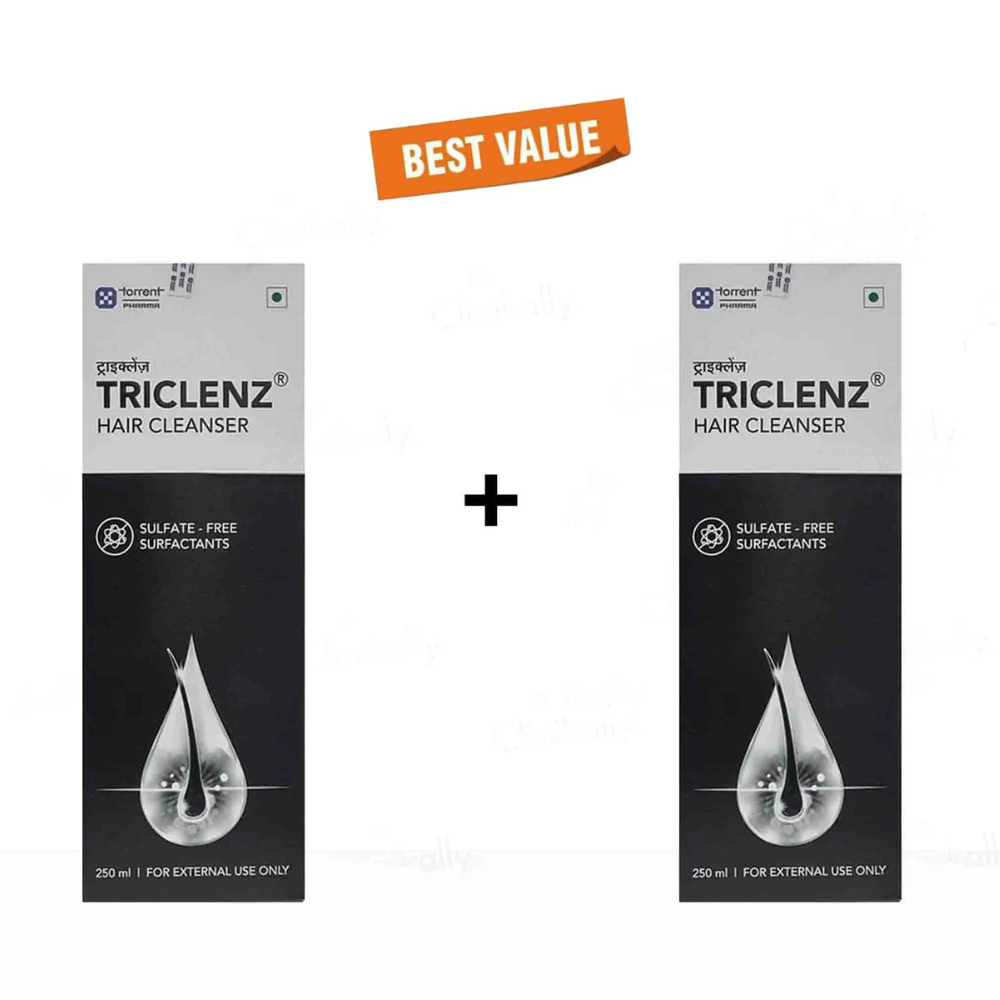 Torrent Pharma Triclenz Hair Cleanser - 250ml - Pack Of 2