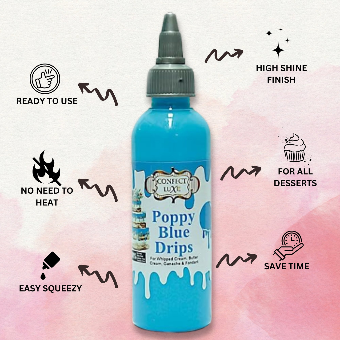 Confect Poppy Blue | Edible Drips