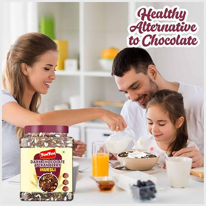 Yum Yum Dark Chocolate & Cranberry Muesli Jar