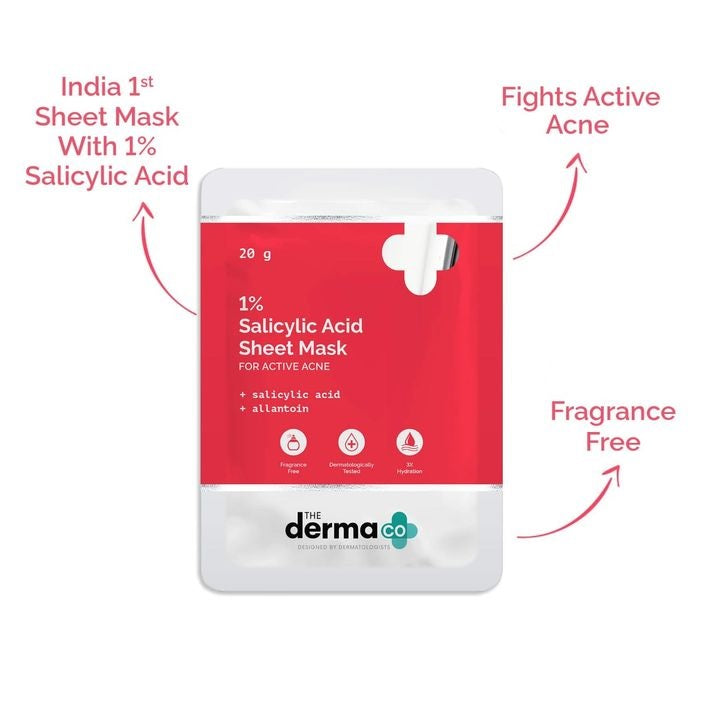 1% Salicylic Acid Sheet Mask With Salicylic Acid & Allantoin - 20g