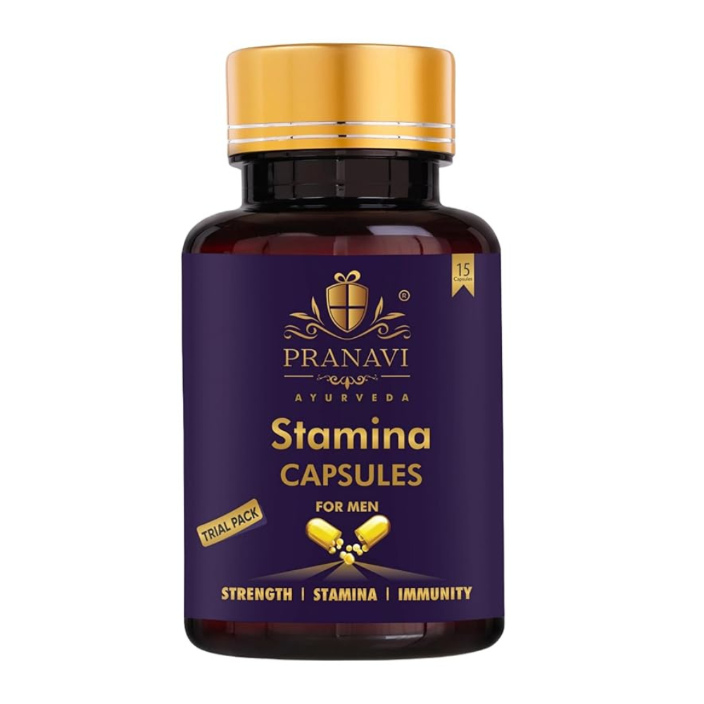 Pranavi Ayurveda Strength Stamina & Immunity Booster Capsules for Men | 15 Caps