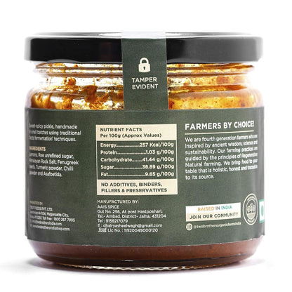 Two Brothers Organic Farms Oil Free Lemon Pickle - 300g