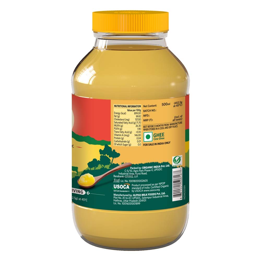 Organic India Cow Ghee - 500 ml