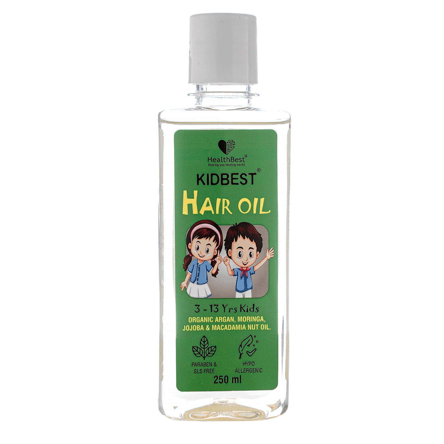 Health Best Kidbest Hair Oil for 3-13 Years Kids Pack of 2 -  Each 250ml