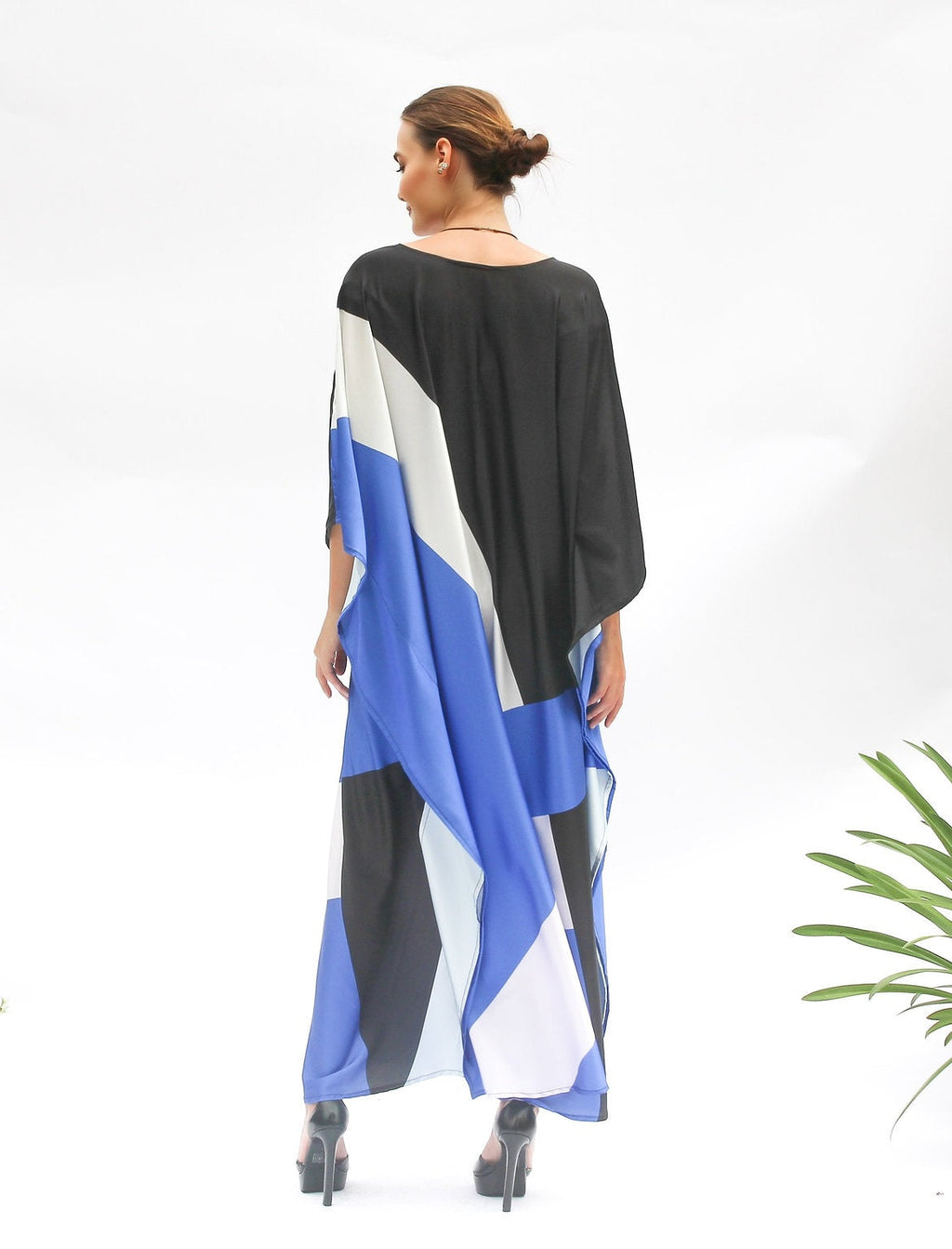 Women's Silk Printed Caftan, Long Party Wear Kaftan