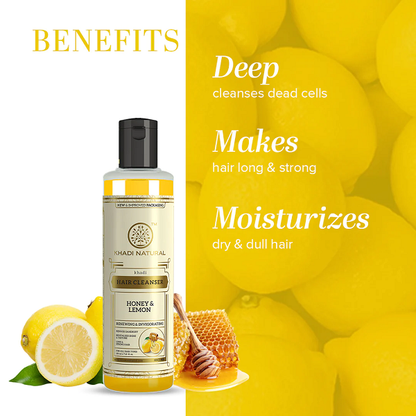 Khadi Natural Honey & Lemon Hair Cleanser (210ml)