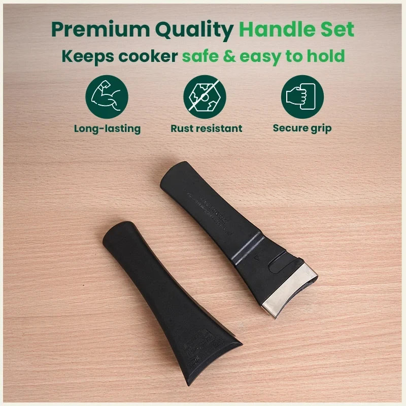 The Indus Valley Triply Outer Lid Pressure Cooker Body & Lid Handle Set -2.0L, 3.0L & 5.0L