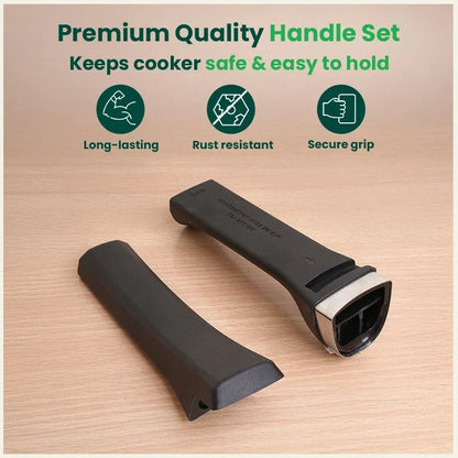 The Indus Valley 3.5L & 5.0L Triply Outer Lid Pressure Pan Handle Set