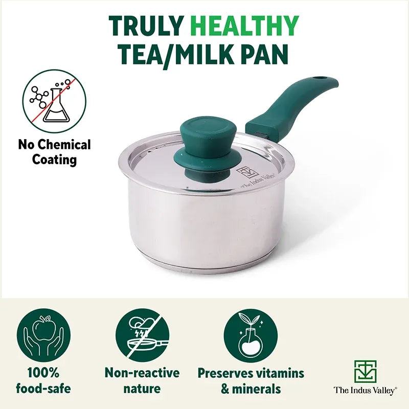 The Indus Valley Stainless Steel Capsule Bottom Milk Tea Pan