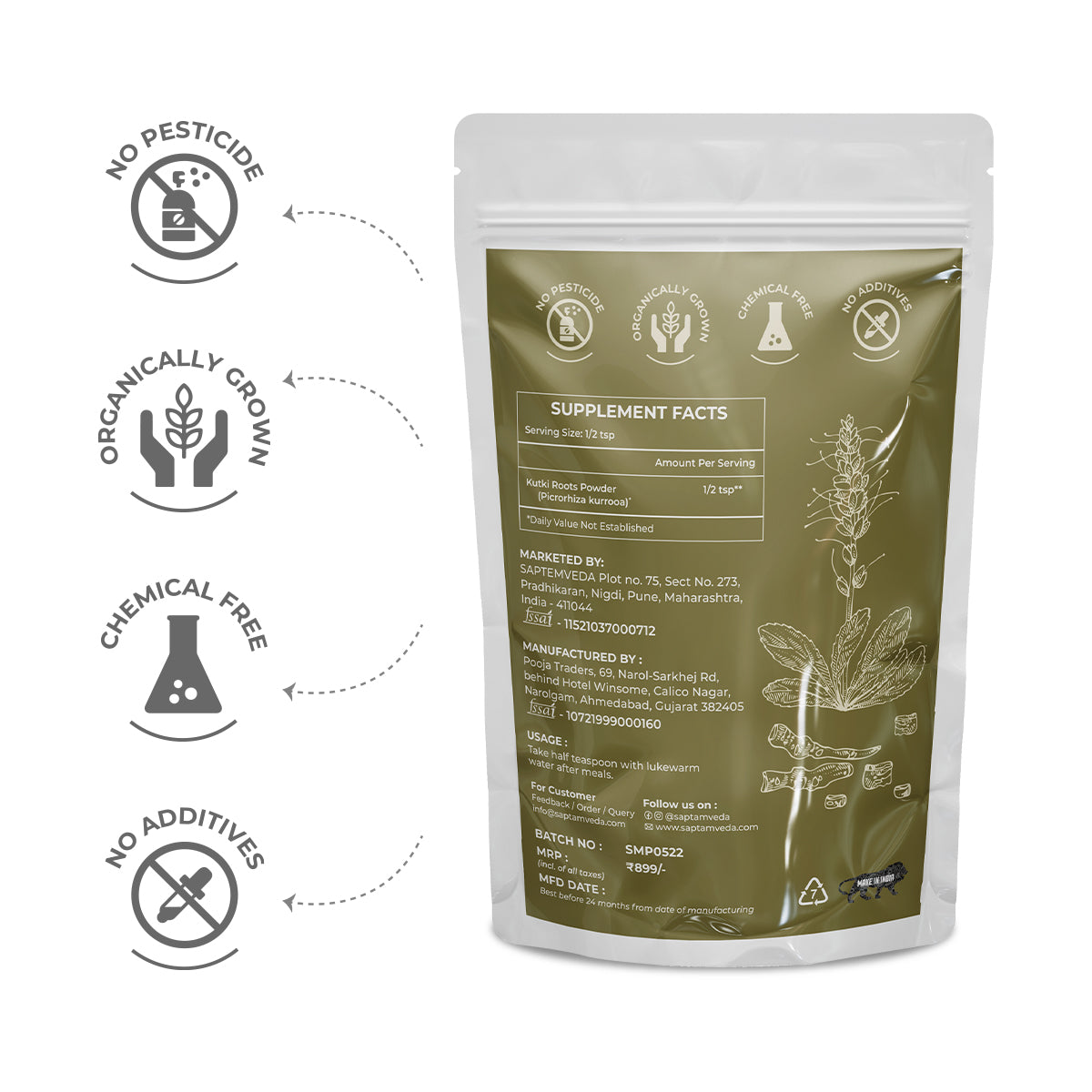 Saptamveda Premium Kutki Powder - 150 gms