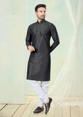 Men's Classic Pure Silk Kurta Pajama Set, Wedding Party Wear Kurta Set
