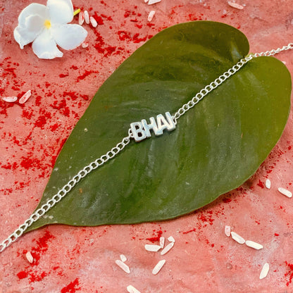 trueBrowns 925 Sterling Silver Bhai Silver Chain Rakhi
