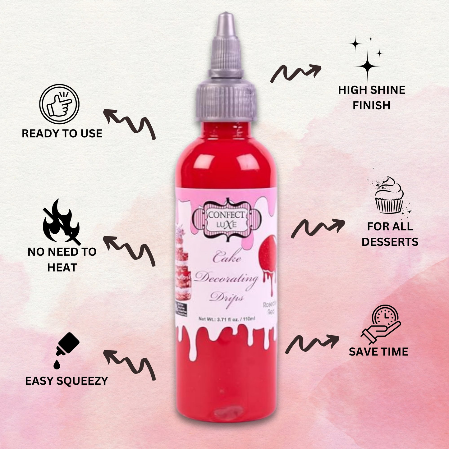 Confect Roseate Red | Edible Drips