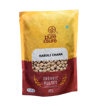 Pure & Sure Kabuli Chana Traditional Organic Pulses - 500 gm