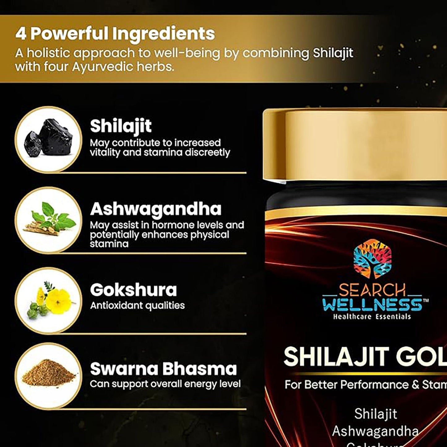 Search Wellness Shilajit Gold - 60 tabs