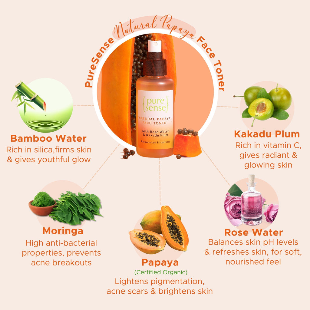 Puresense Natural Papaya Face Toner - 100 ml