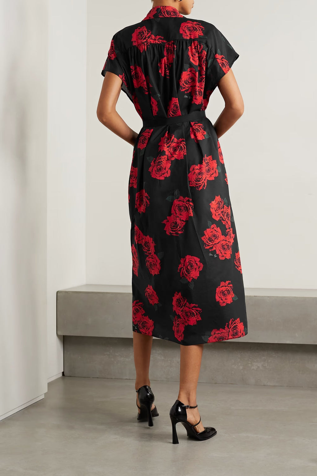 Flower Printed Rayon Cotton Short Women's Kaftan
