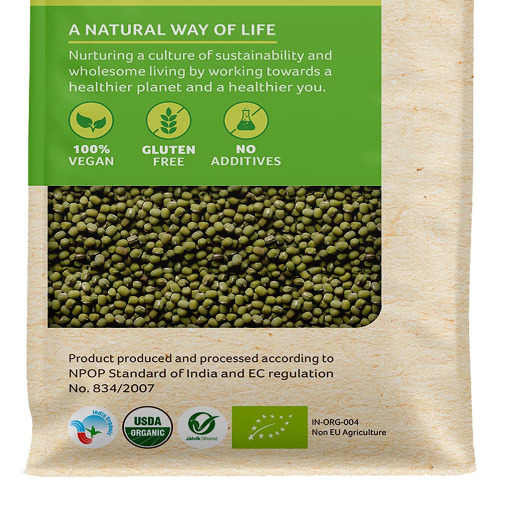 Organic Tattva Organic Moong Dal Whole - 1 kg