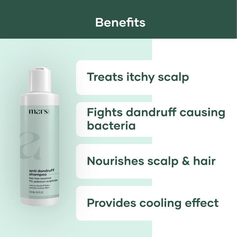 Mars by GHC Anti Dandruff Shampoo With Aloe Vera & Menthol - 200 ml