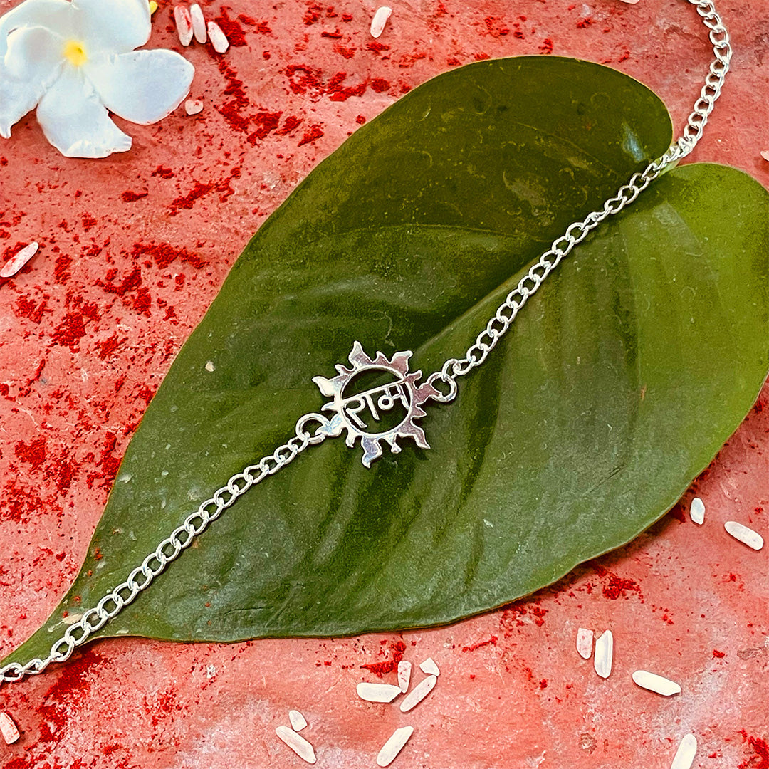 trueBrowns 925 Sterling Silver Ram Silver Chain Rakhi