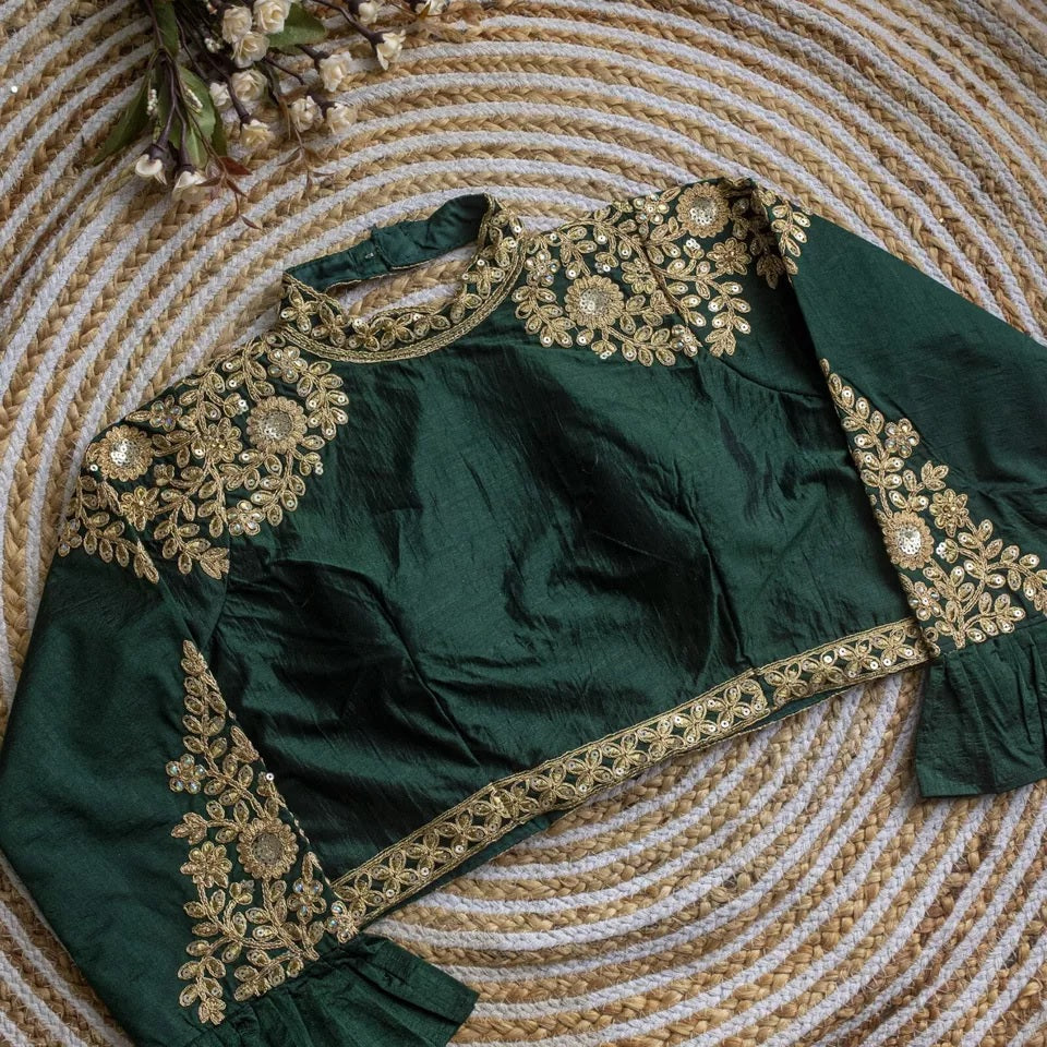 Glossy Silk Saree Blouse