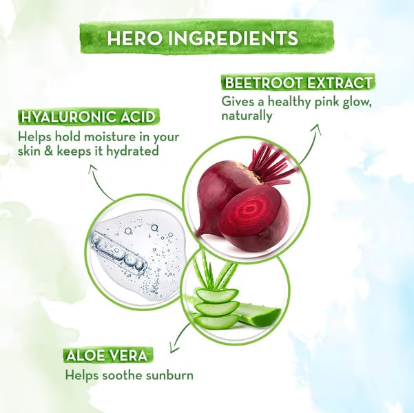 Beetroot Hydraful Sunscreen With Beetroot & Hyaluronic Acid - 50 g